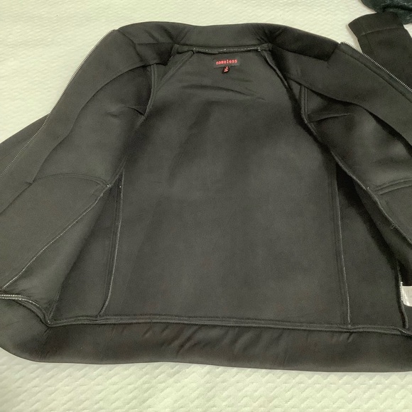 Nameless Men’s Black Neoprene Minimalist Zip up jacket Size S - Picture 6 of 12